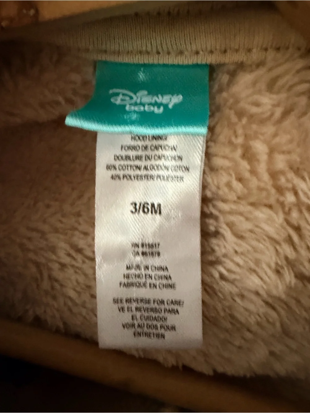 Disney Plush Light Pink Mickey Mouse Hooded Footie